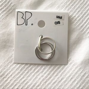 BP Midi Ring Set Stacking Silver